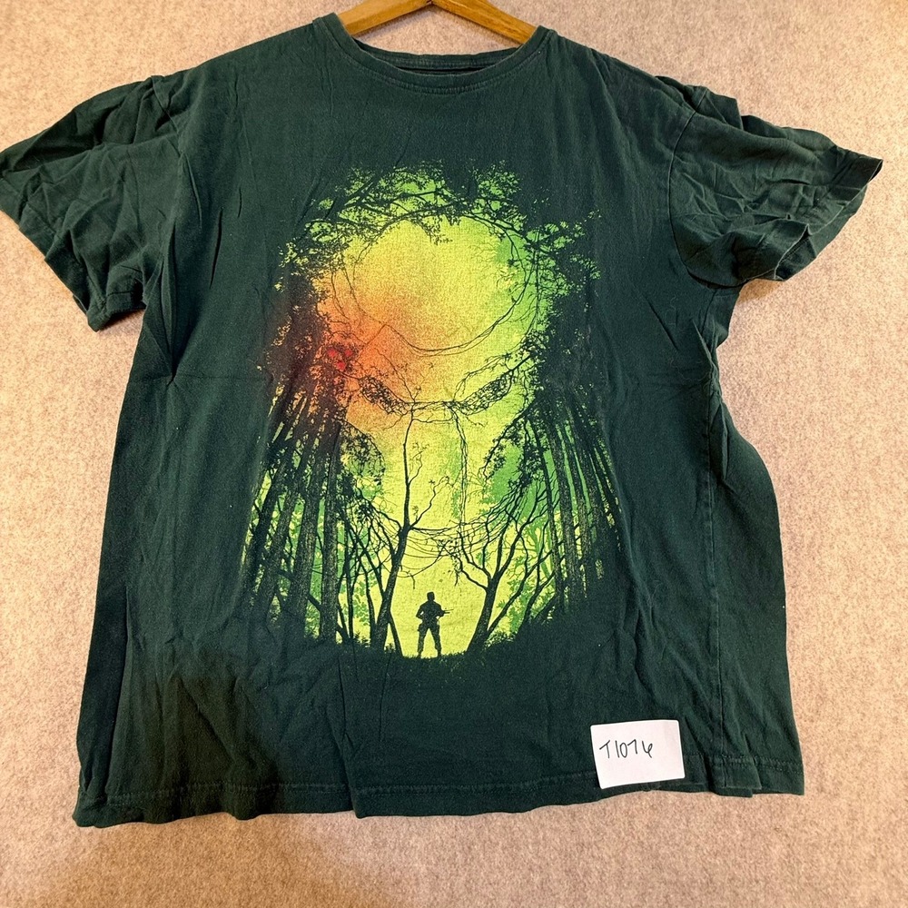 Predator Movie Graphic T-Shirt Mens Large LootWear Limited Edition Forest Green